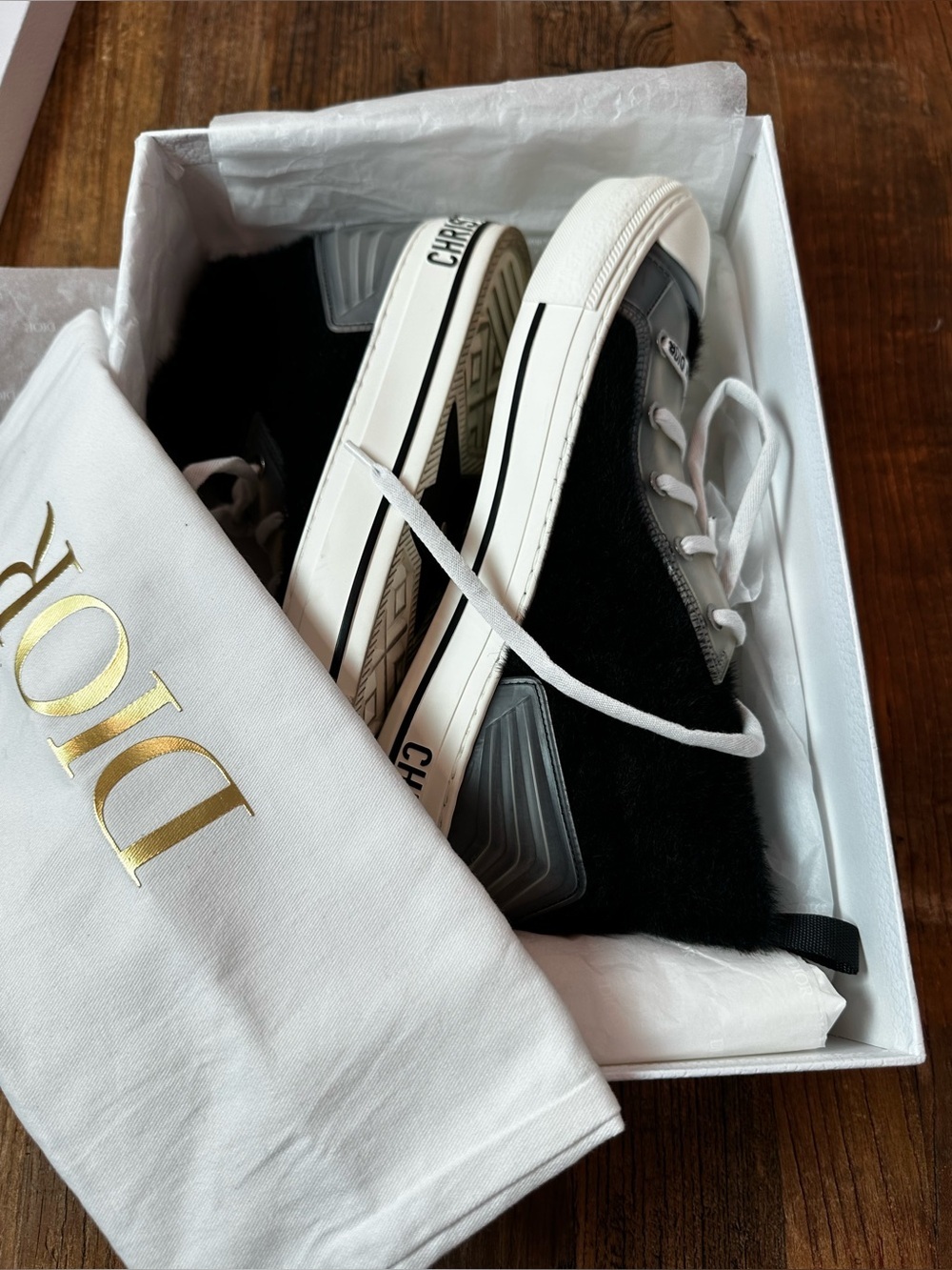 Christian Dior Black and White Sneakers